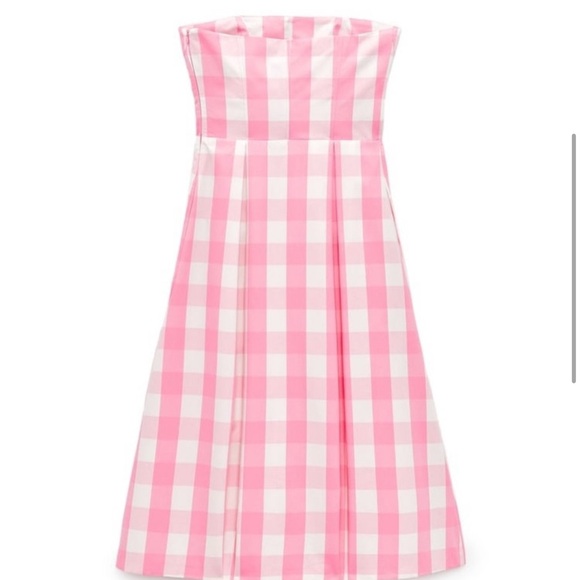 Zara X barbie dress pink and white gingham midi dress - Picture 4 of 11
